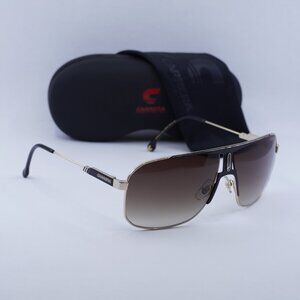 Carrera 1043/S 02M2 HA Aviator Sunglasses - Gold/Black/Brown